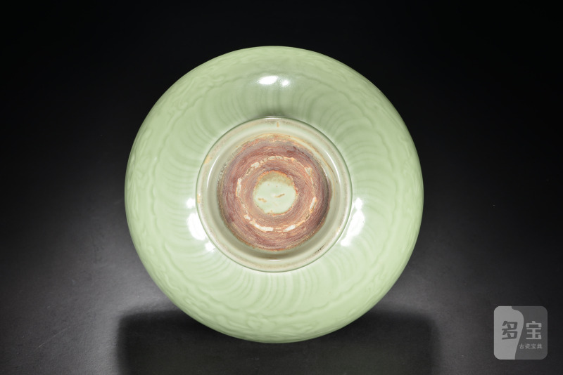 清 龙泉青釉划花大碗 - 图9